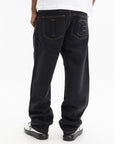 Ice-cream Jeans Dog Embroided Logo Black