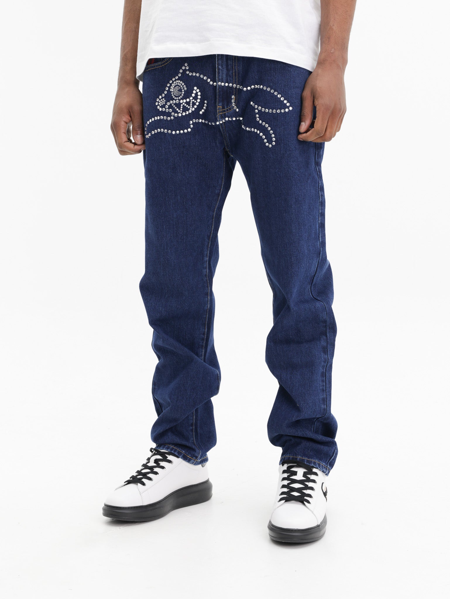 Ice-cream Jeans Crystal Dog Denim Indigo