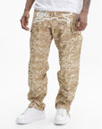 Ice-cream Pants White Dog Logo Print Light Brown