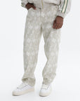 Drole De Monsieur Jeans Allover Print Ecru