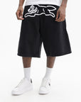 Ice-cream Shorts White Dog Logo Denim Black
