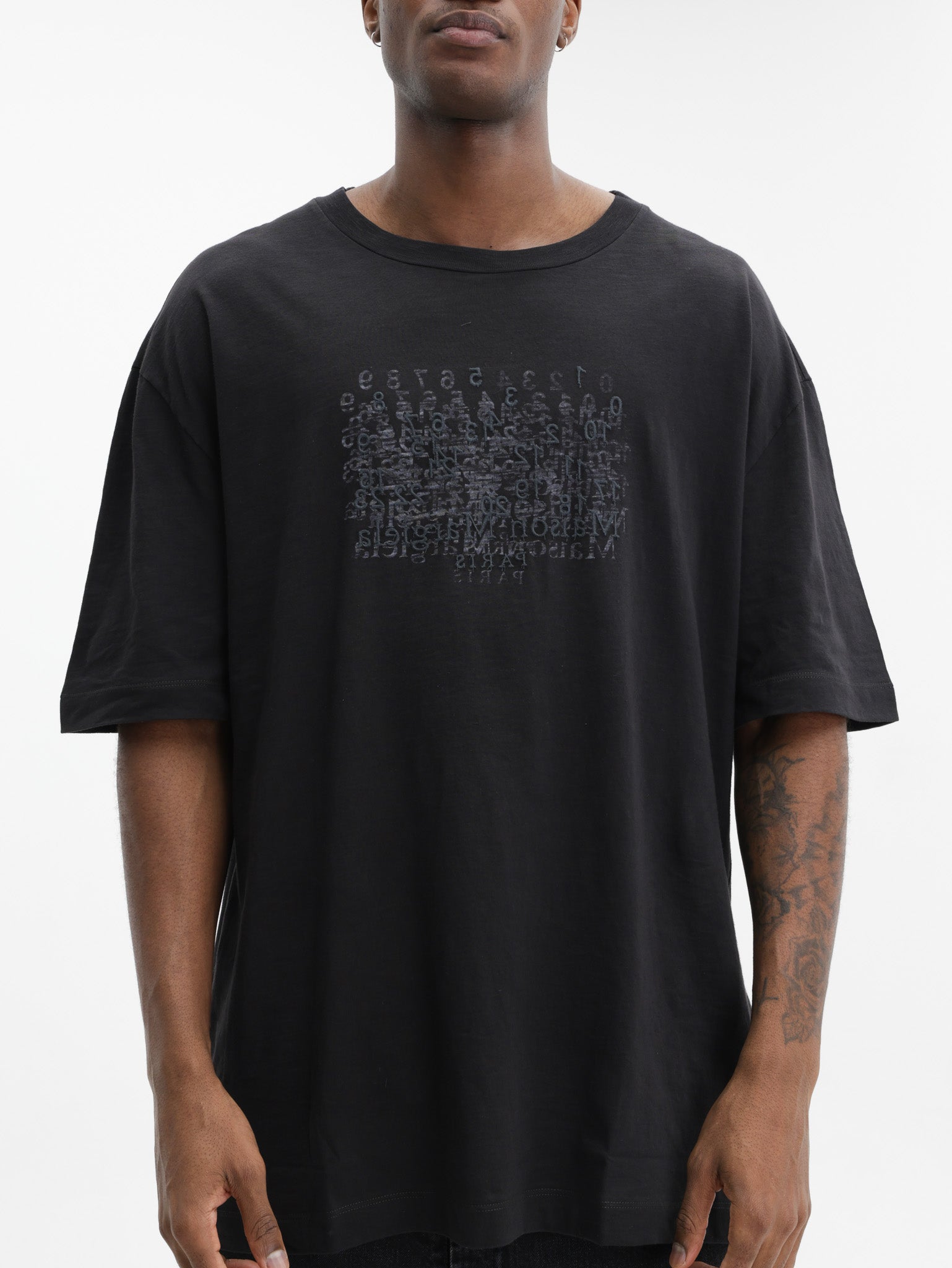 Maison Margiela T-Shirt Numbers Print Black