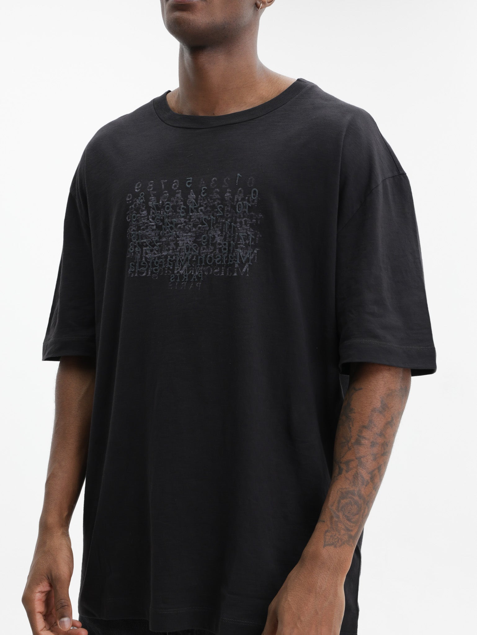 Maison Margiela T-Shirt Numbers Print Black