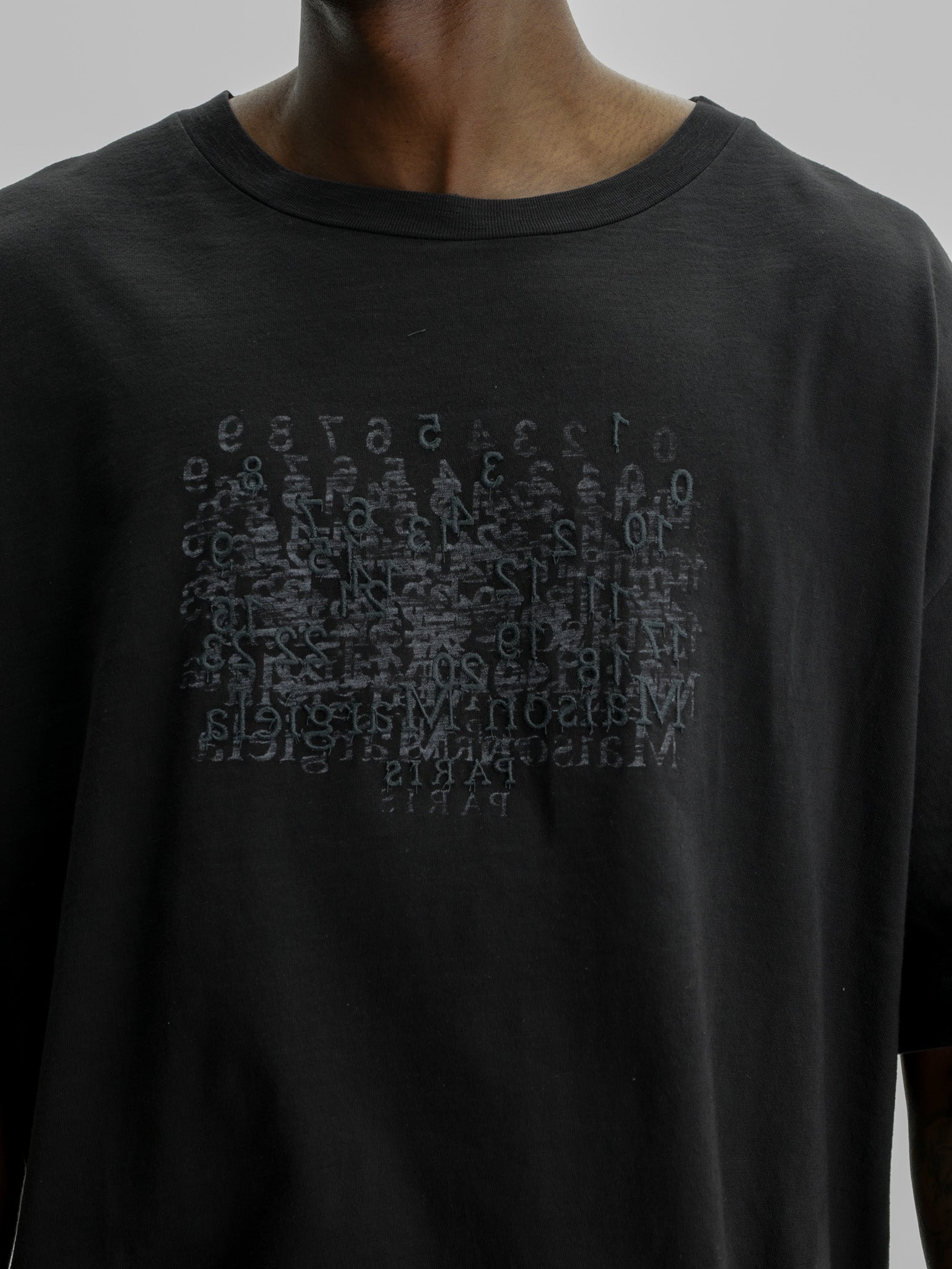 Maison Margiela T-Shirt Numbers Print Black