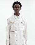 Aape Shirt Logo Long Sleeve Light Beige