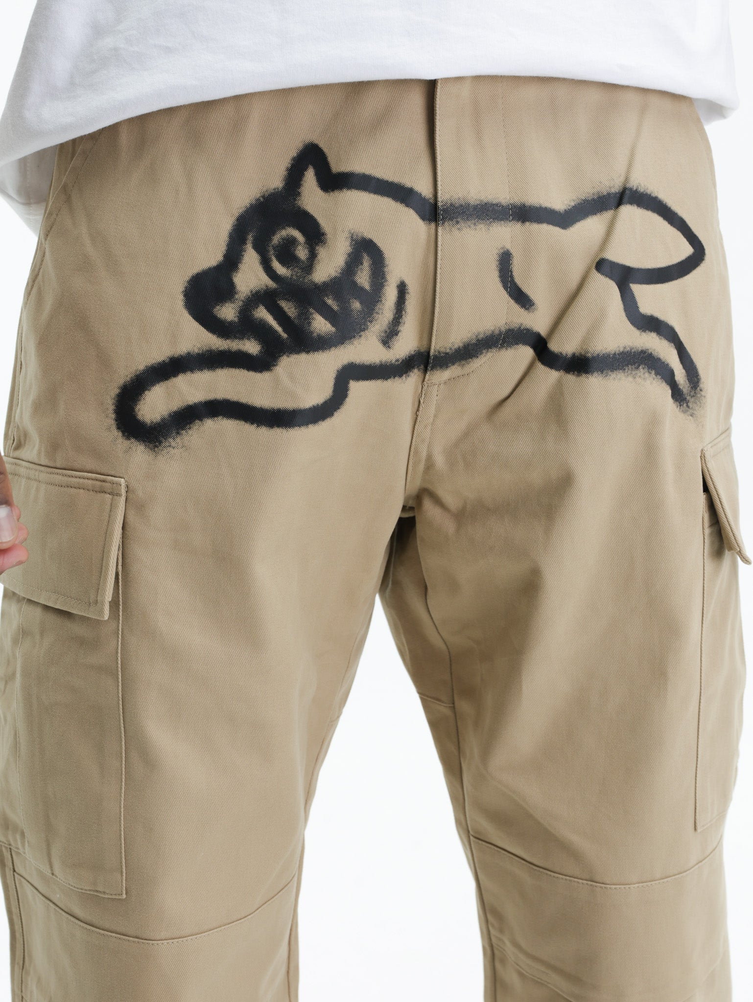 Ice-cream Pants Spray Paint Dog Tan