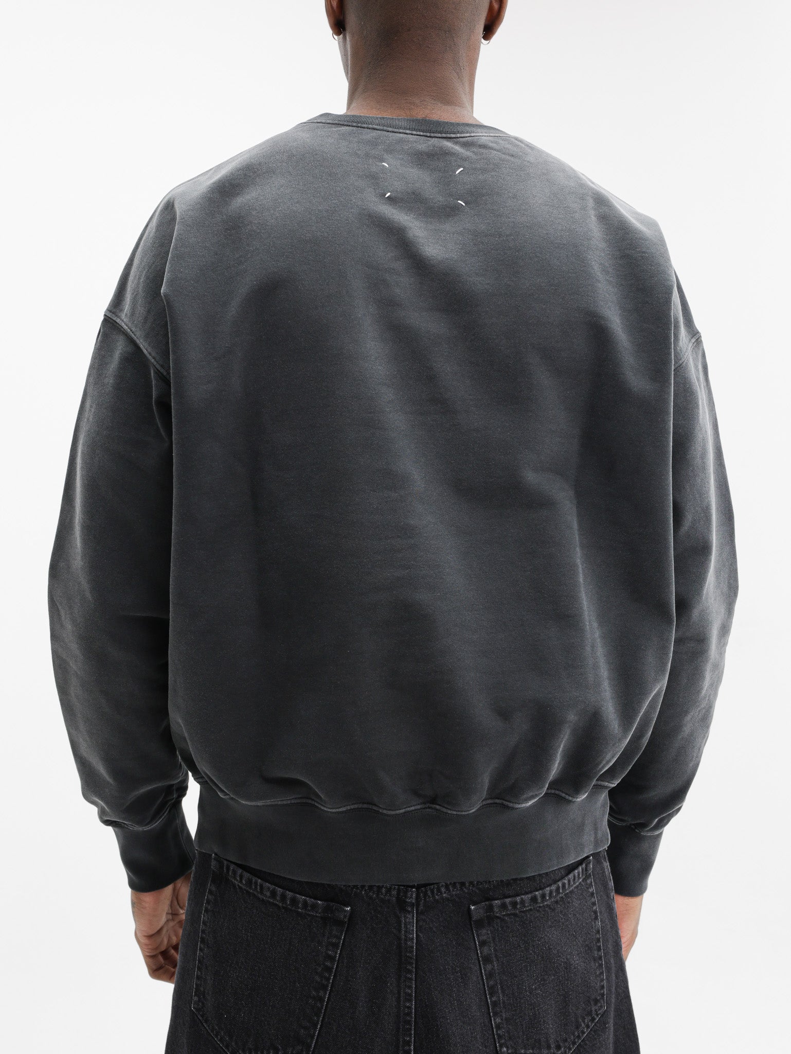 Maison Margiela Sweater Faded Crewneck Black