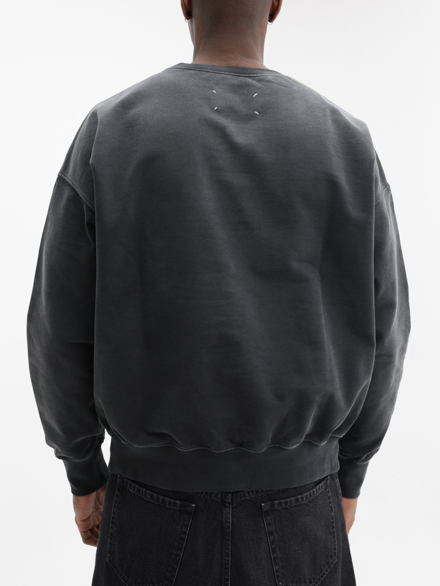 Maison Margiela Sweater Faded Crewneck Black