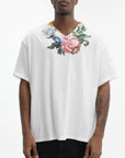 Maison Margiela T-Shirt Flower Neckline Print White