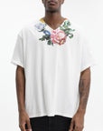 Maison Margiela T-Shirt Flower Neckline Print White