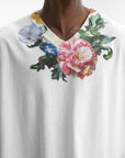 Maison Margiela T-Shirt Flower Neckline Print White