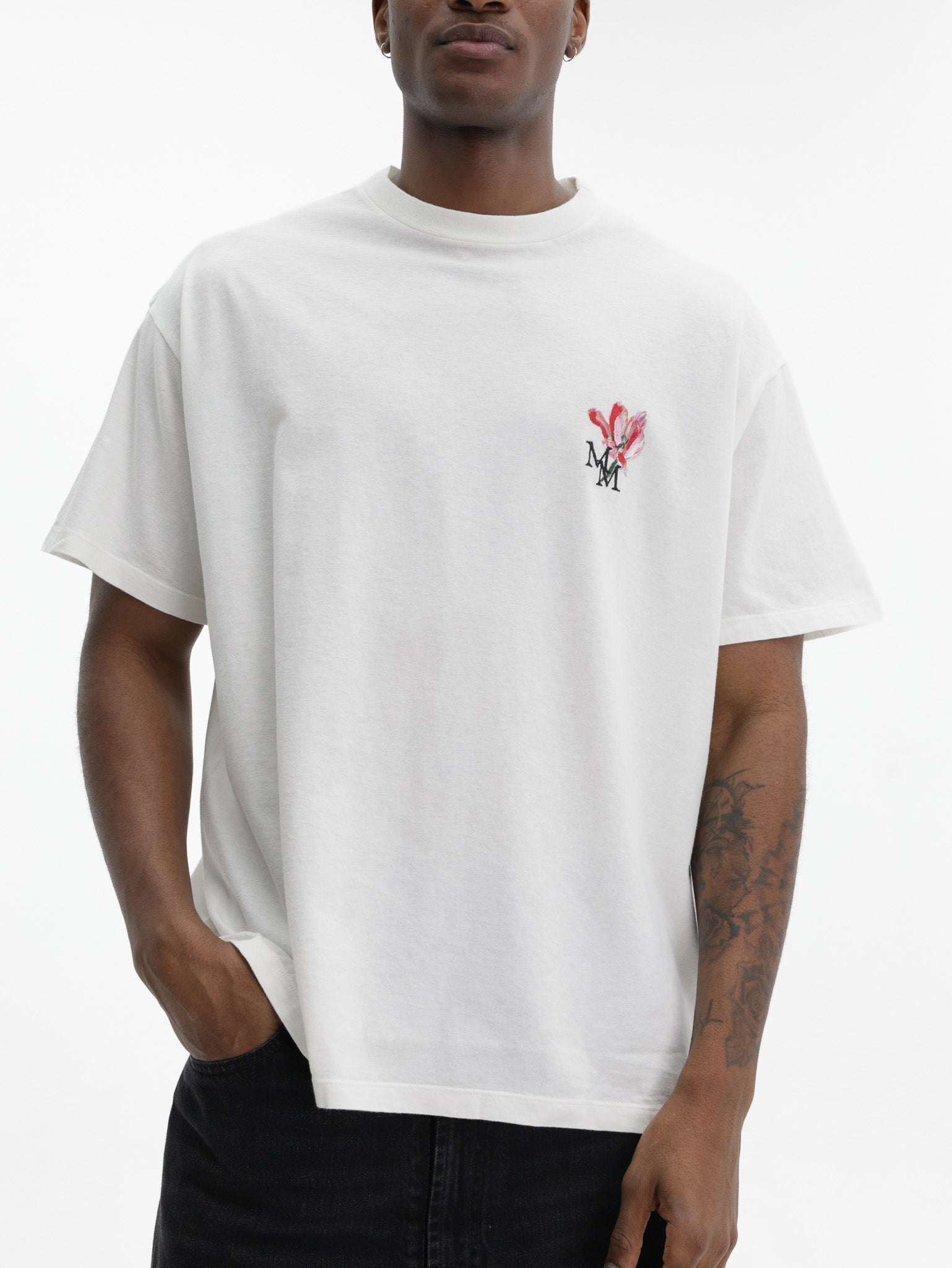 Maison Margiela T-Shirt Mm Logo Print White