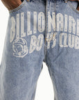 Billionaire Boys Club Shorts Bbc Print Denim Light Wash