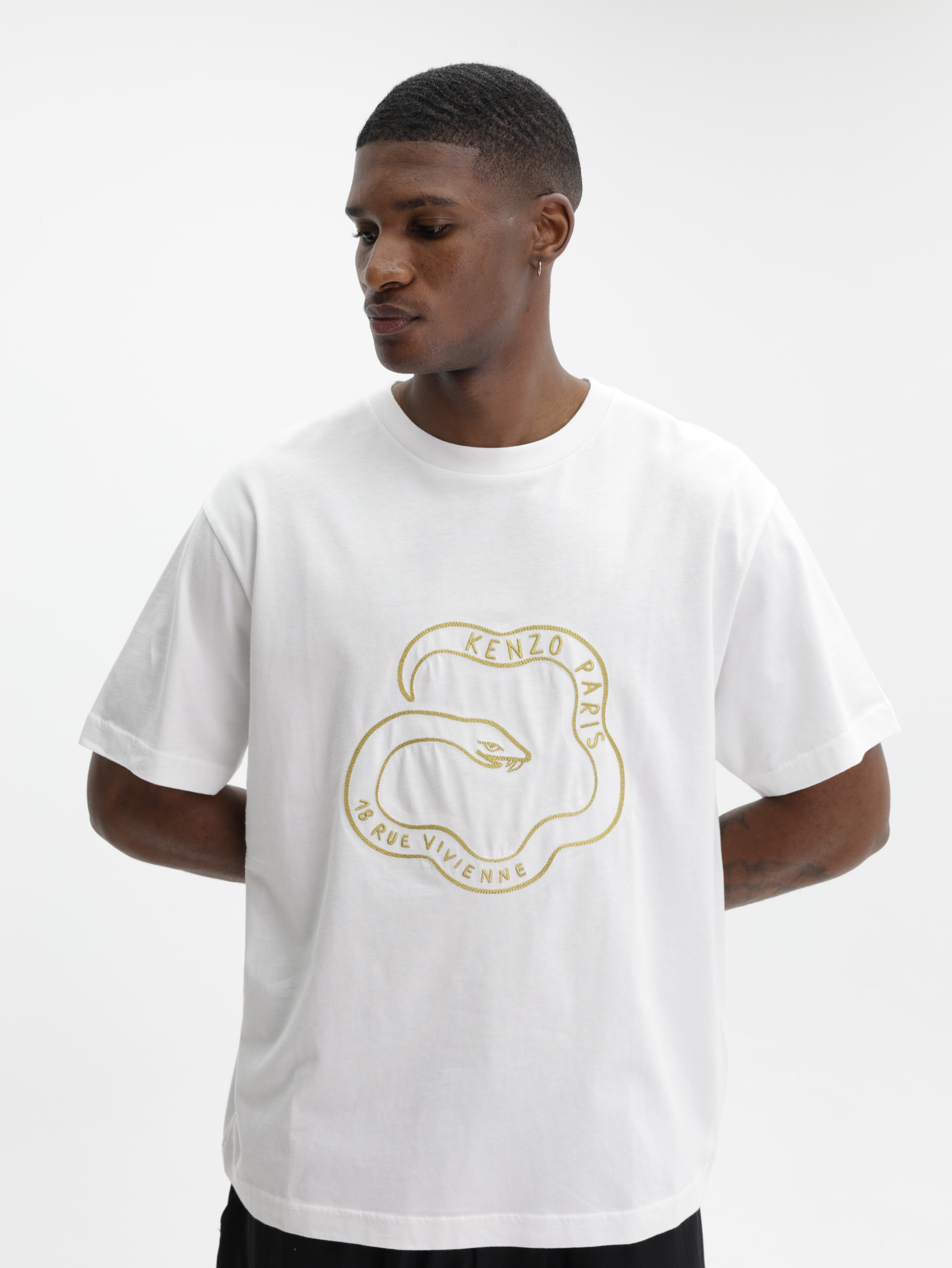 GOLDEN  ホワイト Tシャツ M Kenzo T-Shirt Snake Gold-White – AL Capone Premium