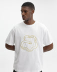 Kenzo T-Shirt Snake Gold-White