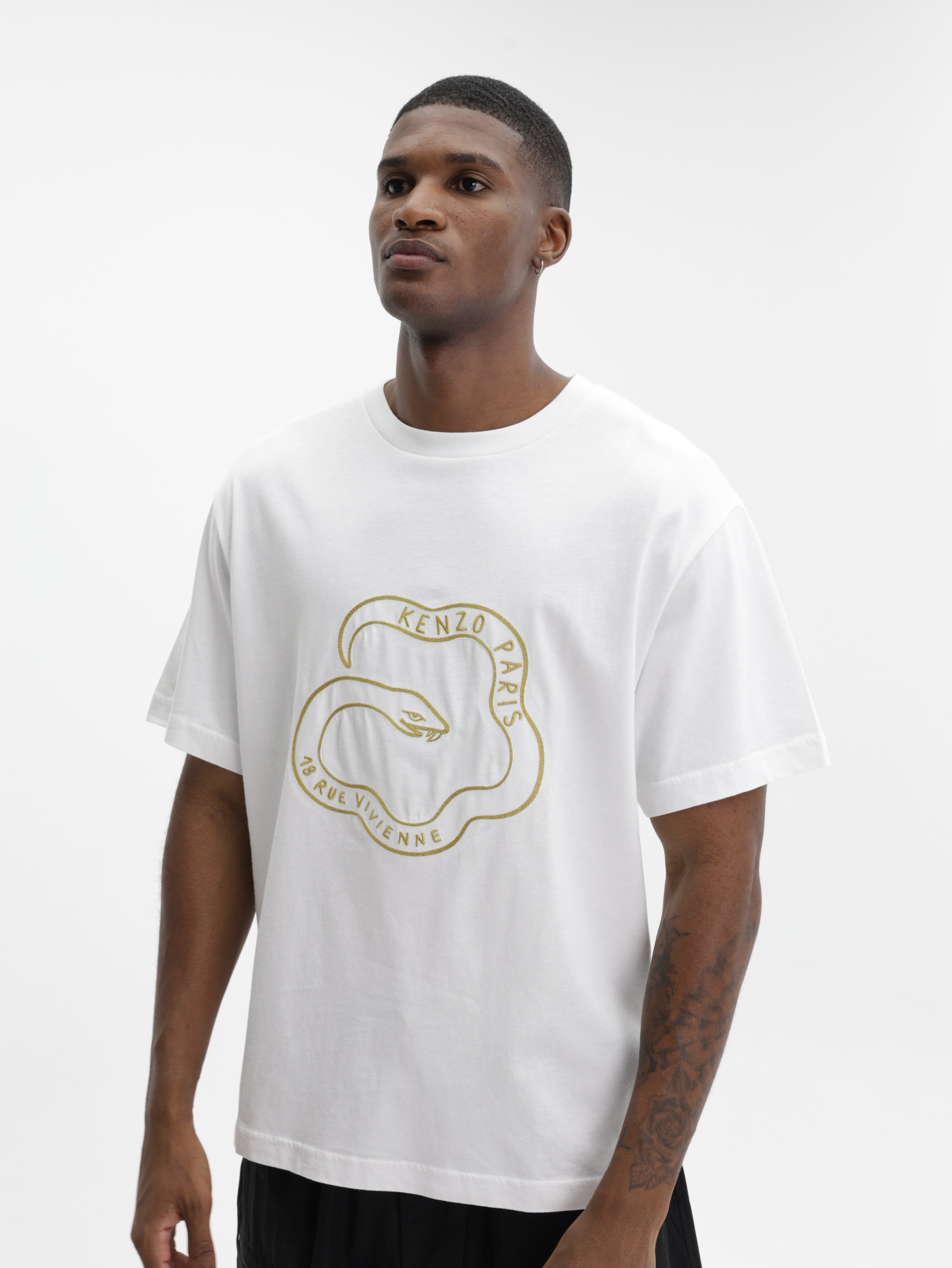 Kenzo T-Shirt Snake Gold-White – AL Capone Premium