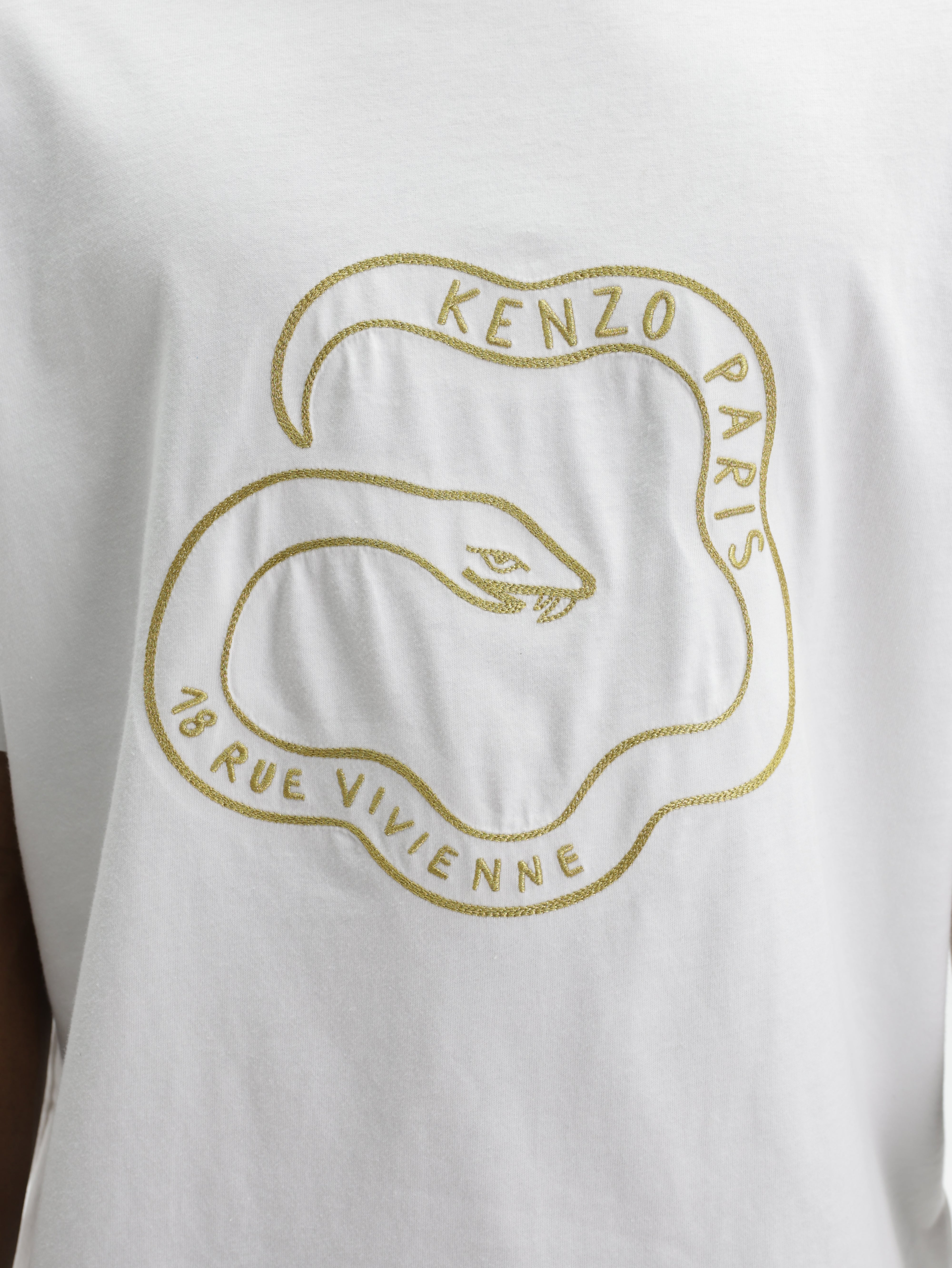 Kenzo T-Shirt Snake Gold-White – AL Capone Premium