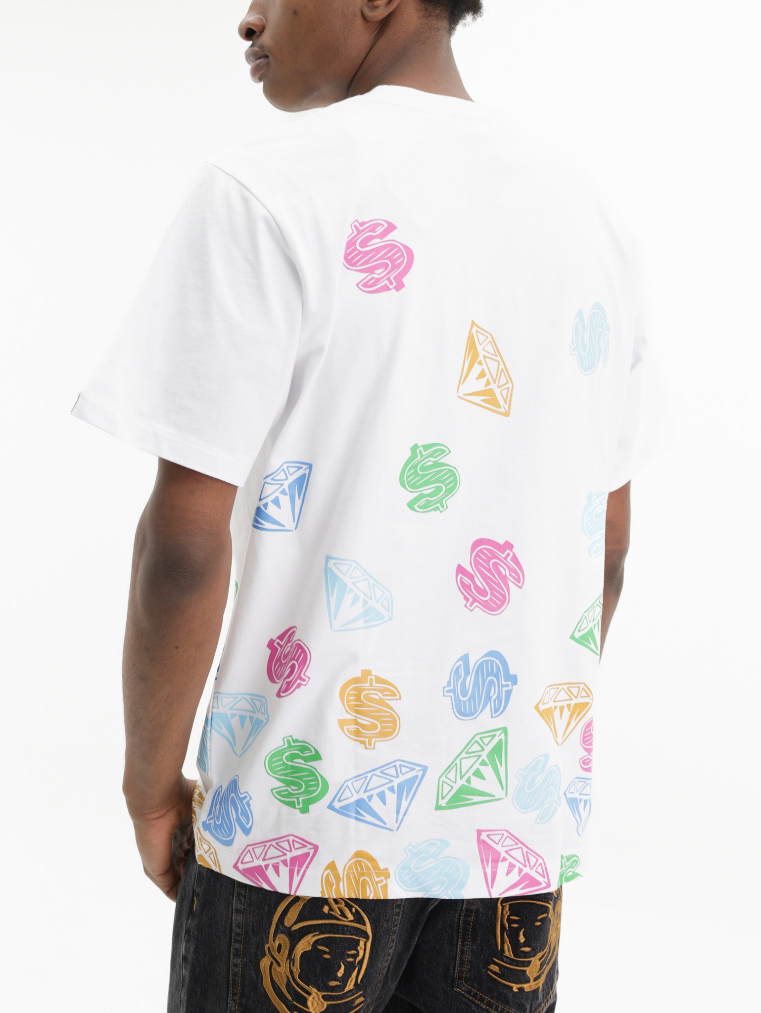 Billionaire Boys Club T-Shirt Diamonds Print White