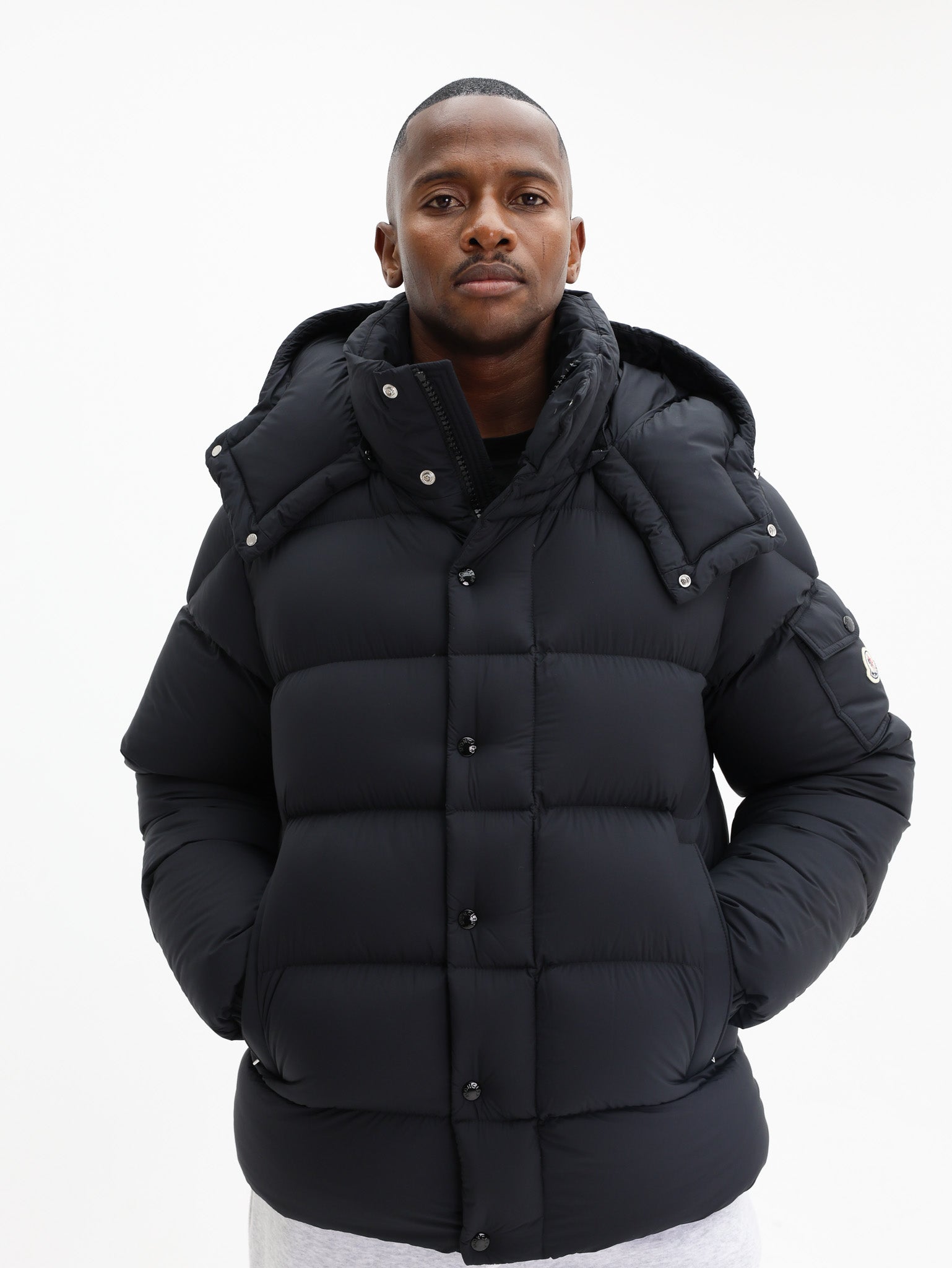 Moncler Jacket Maya Logo Black - AL Capone Premium