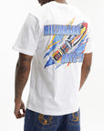 Billionaire Boys Club T-Shirt Blue Rpint Logo White