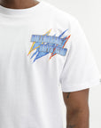 Billionaire Boys Club T-Shirt Blue Rpint Logo White
