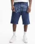 Billionaire Boys Club Shorts Bbc Print Denim Medium Wash