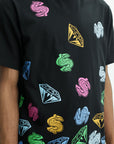 Billionaire Boys Club T-Shirt Diamonds Print Black