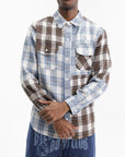 Billionaire Boys Club Shirt Brown Checkered Ls Blue
