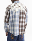 Billionaire Boys Club Shirt Brown Checkered Ls Blue