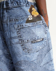Aape Shorts Denim Blue