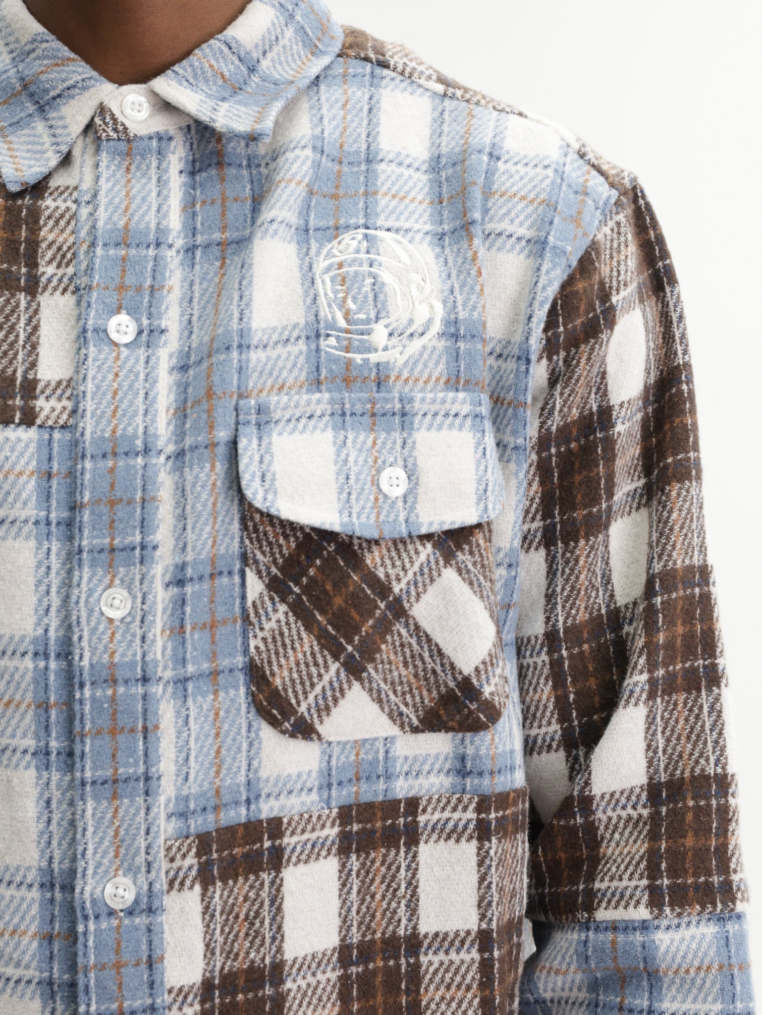Billionaire Boys Club Shirt Brown Checkered Ls Blue