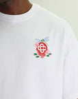 Casablanca T-Shirt Dragonfly Floral Oversize White