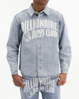 Billionaire Boys Club Shirt Bbc Print Denim Light Wash