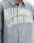 Billionaire Boys Club Shirt Bbc Print Denim Light Wash