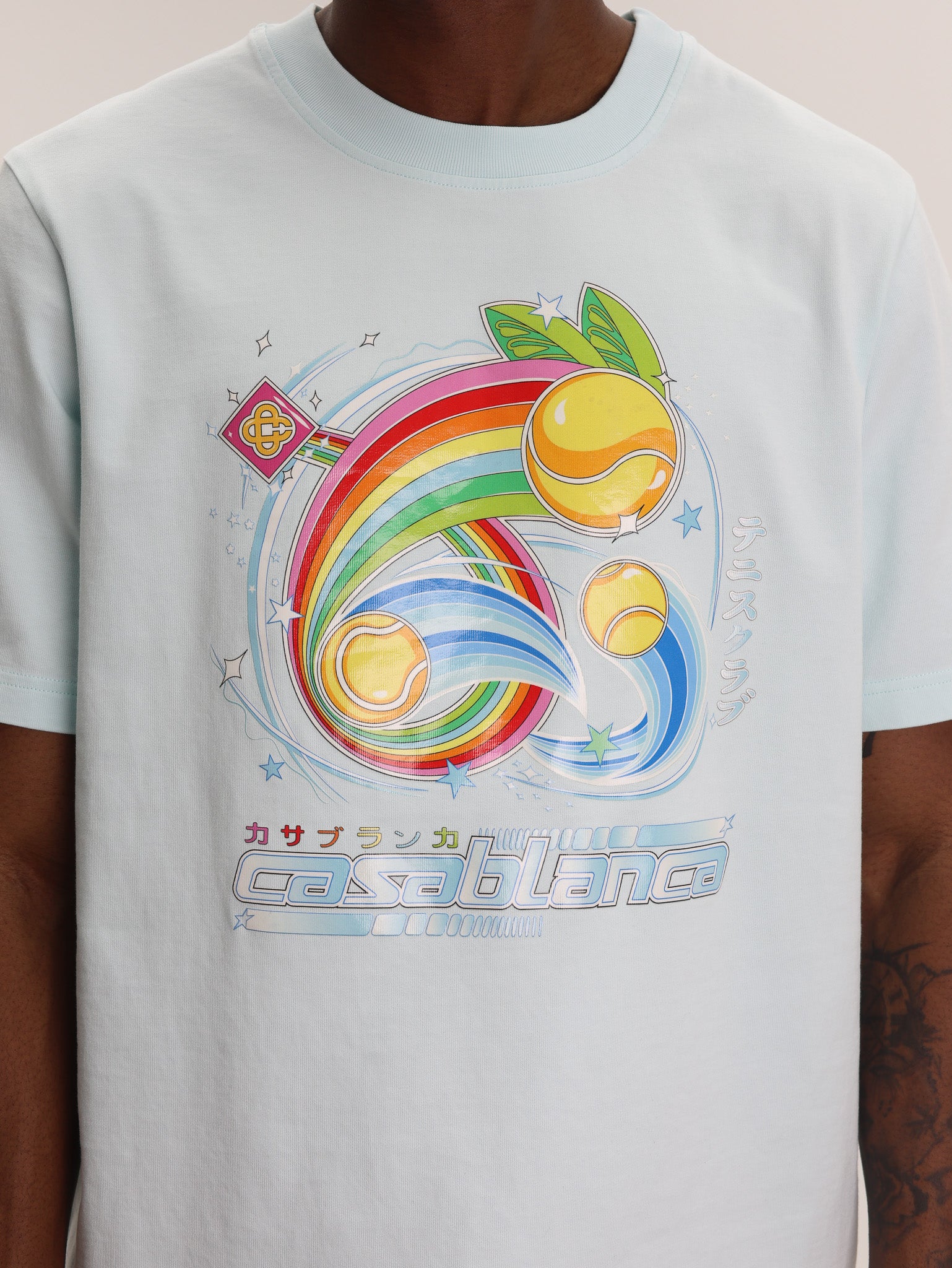 Casablanca T-Shirt Manga Tennis Bll Print White – AL Capone Premium