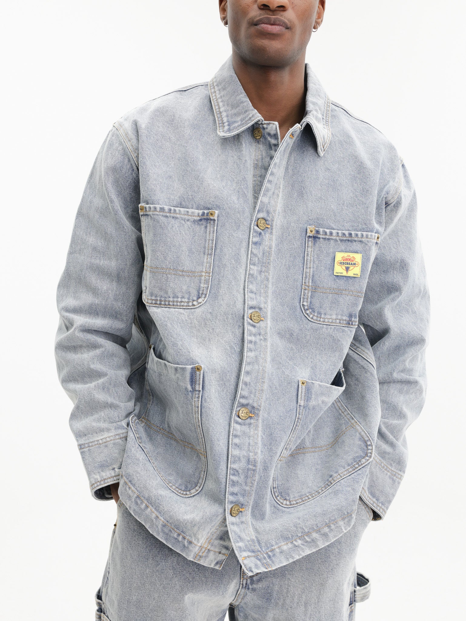 Ice-cream Jacket Cones &amp; Bones Denim Light Wash