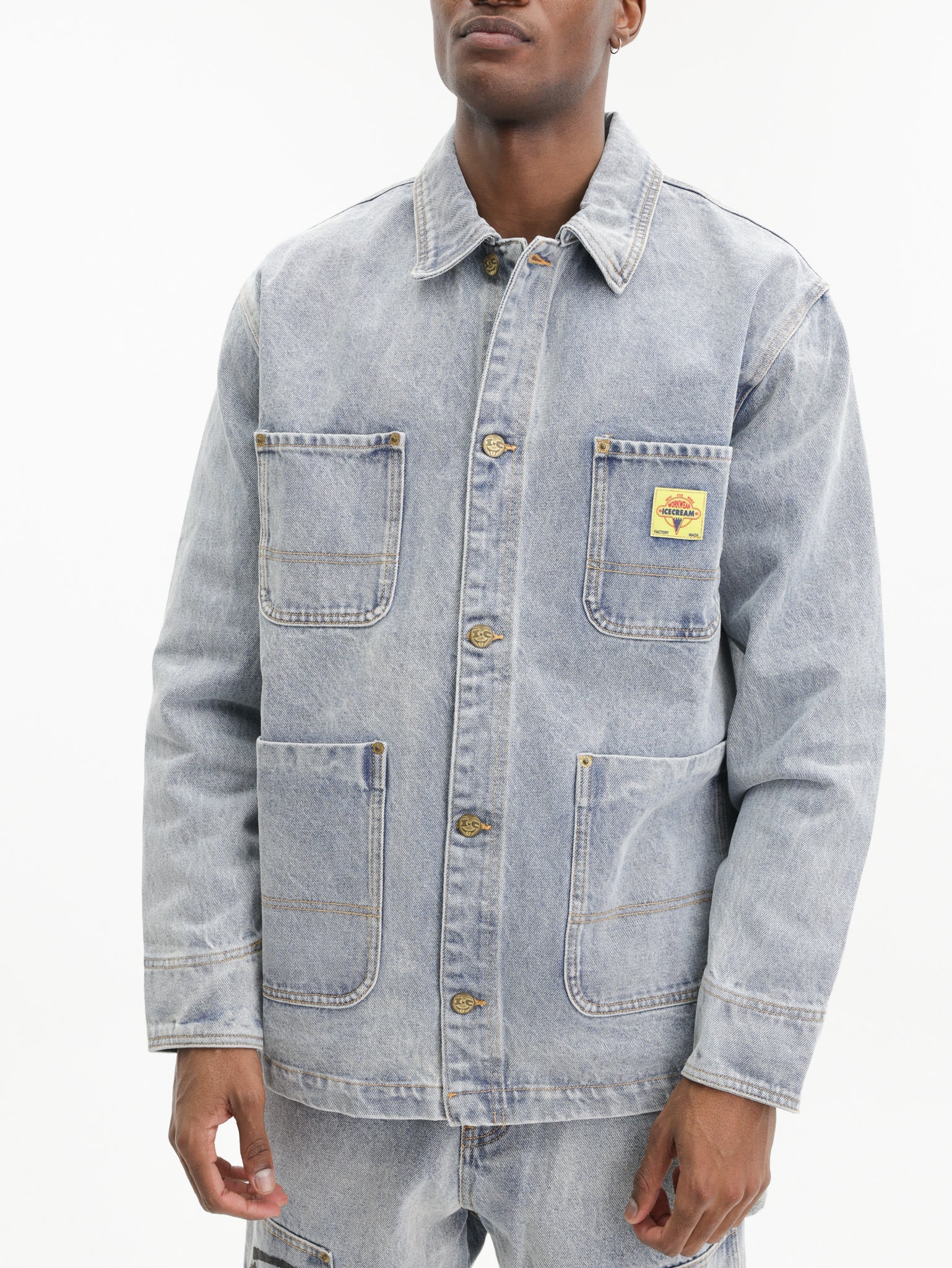 Ice-cream Jacket Cones &amp; Bones Denim Light Wash