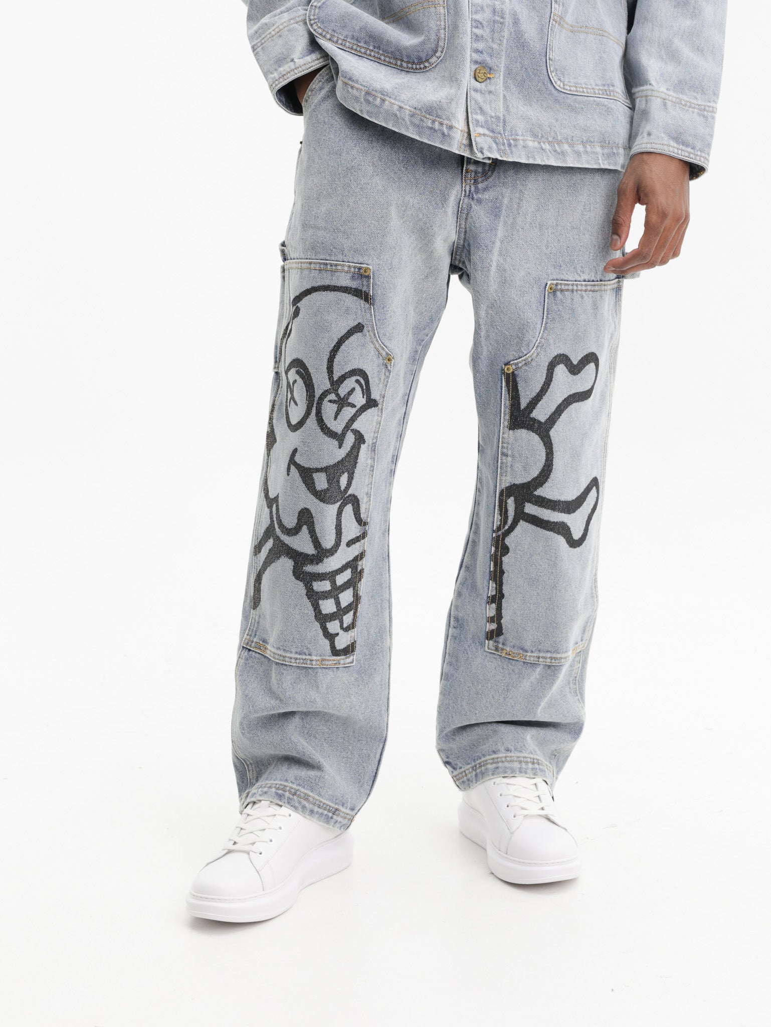 Ice-cream Pants Cones &amp; Bones Denim Light Wash