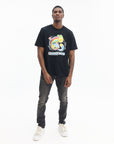 Casablanca T-Shirt Manga Tennis Bll Print Black