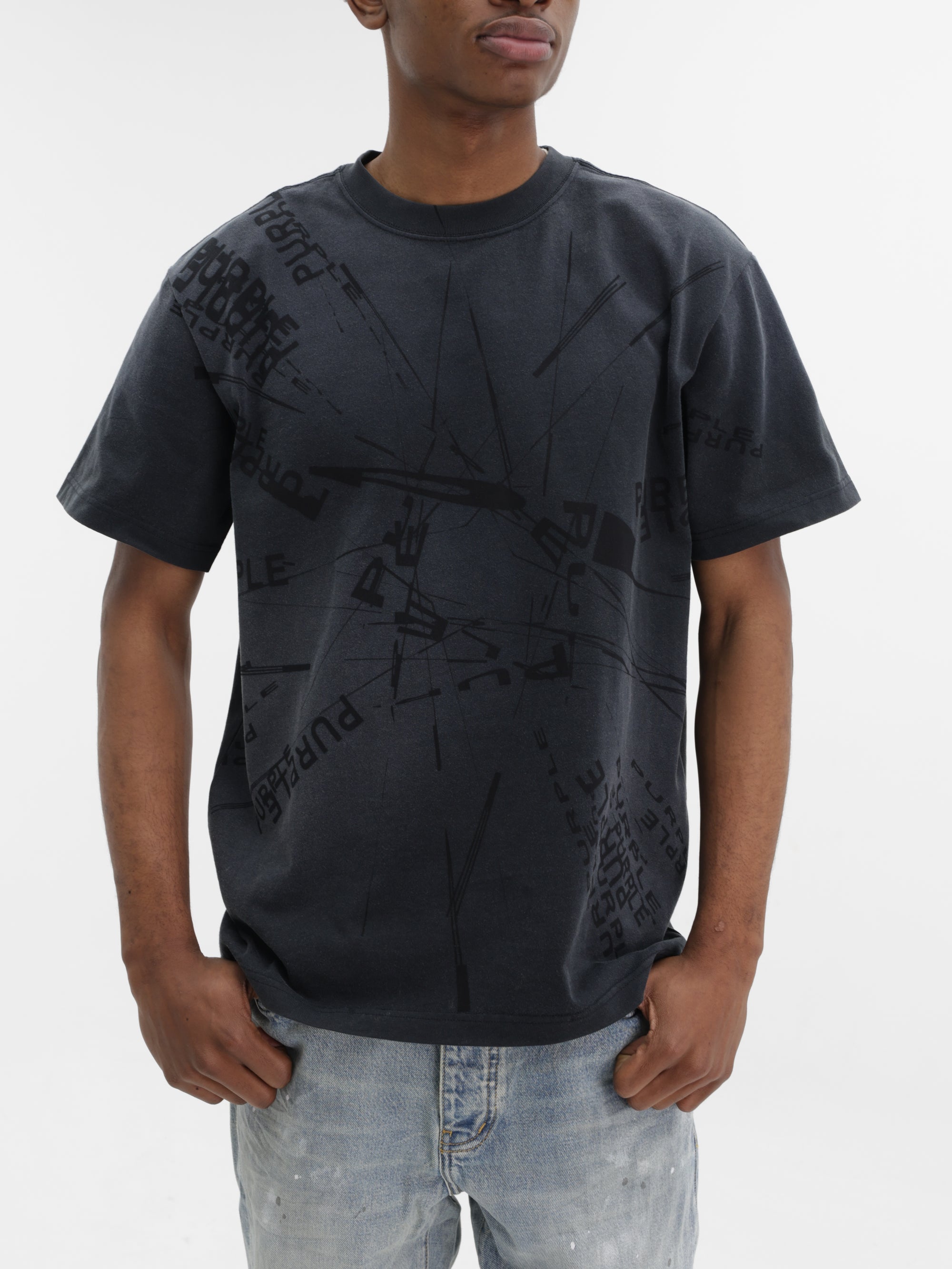 Purple T-Shirt Hwt  Black