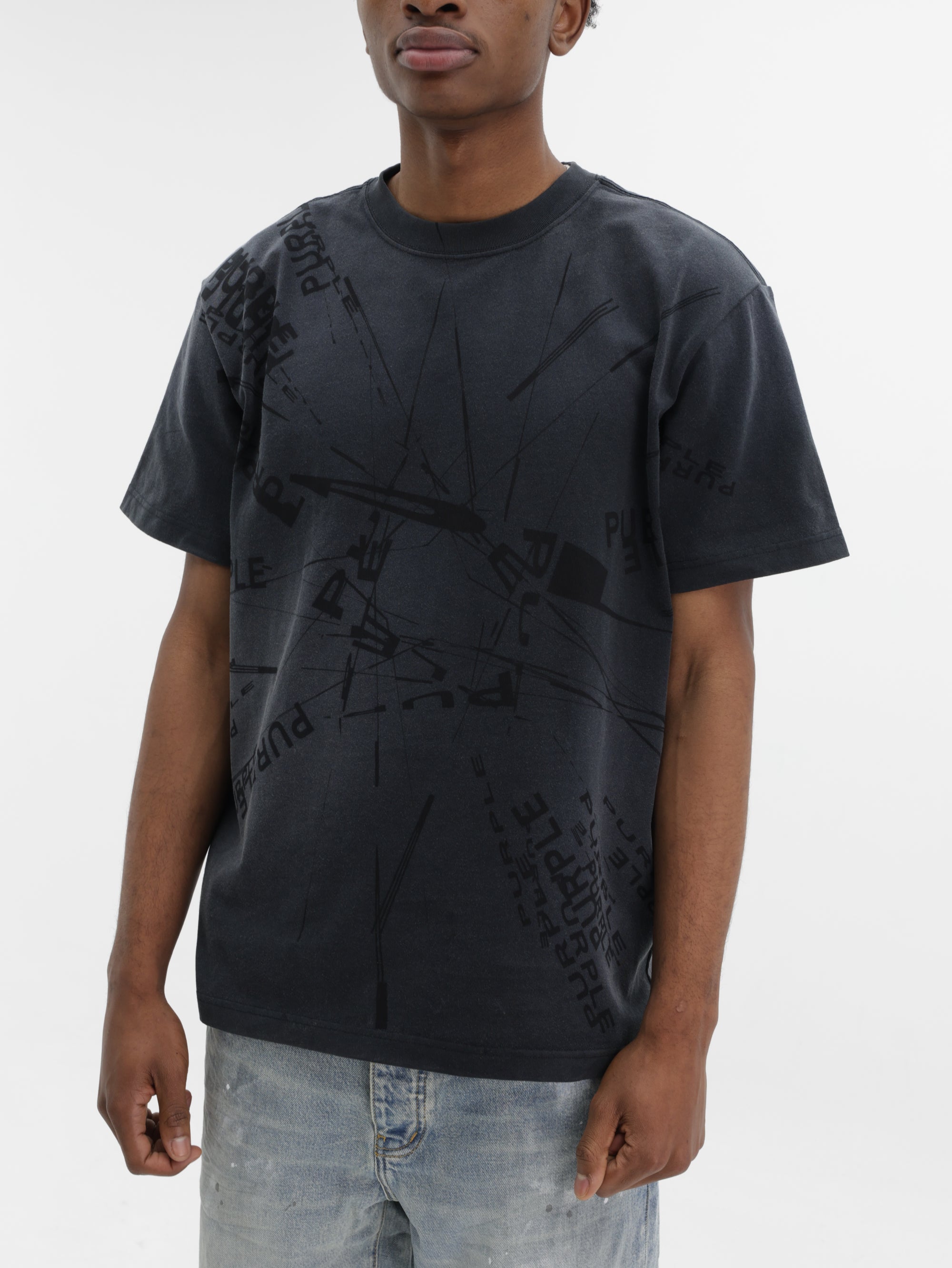 Purple T-Shirt Hwt  Black