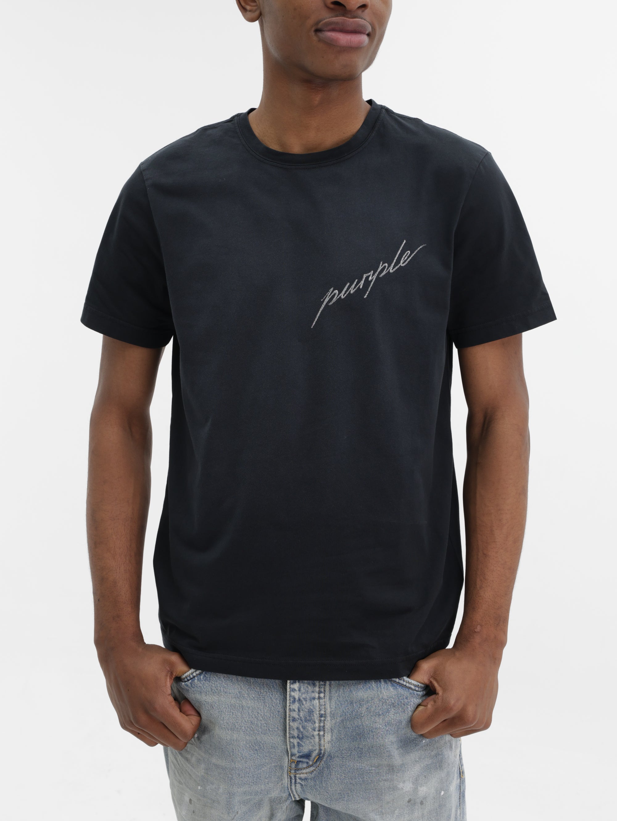Purple T-Shirt Clean  Black