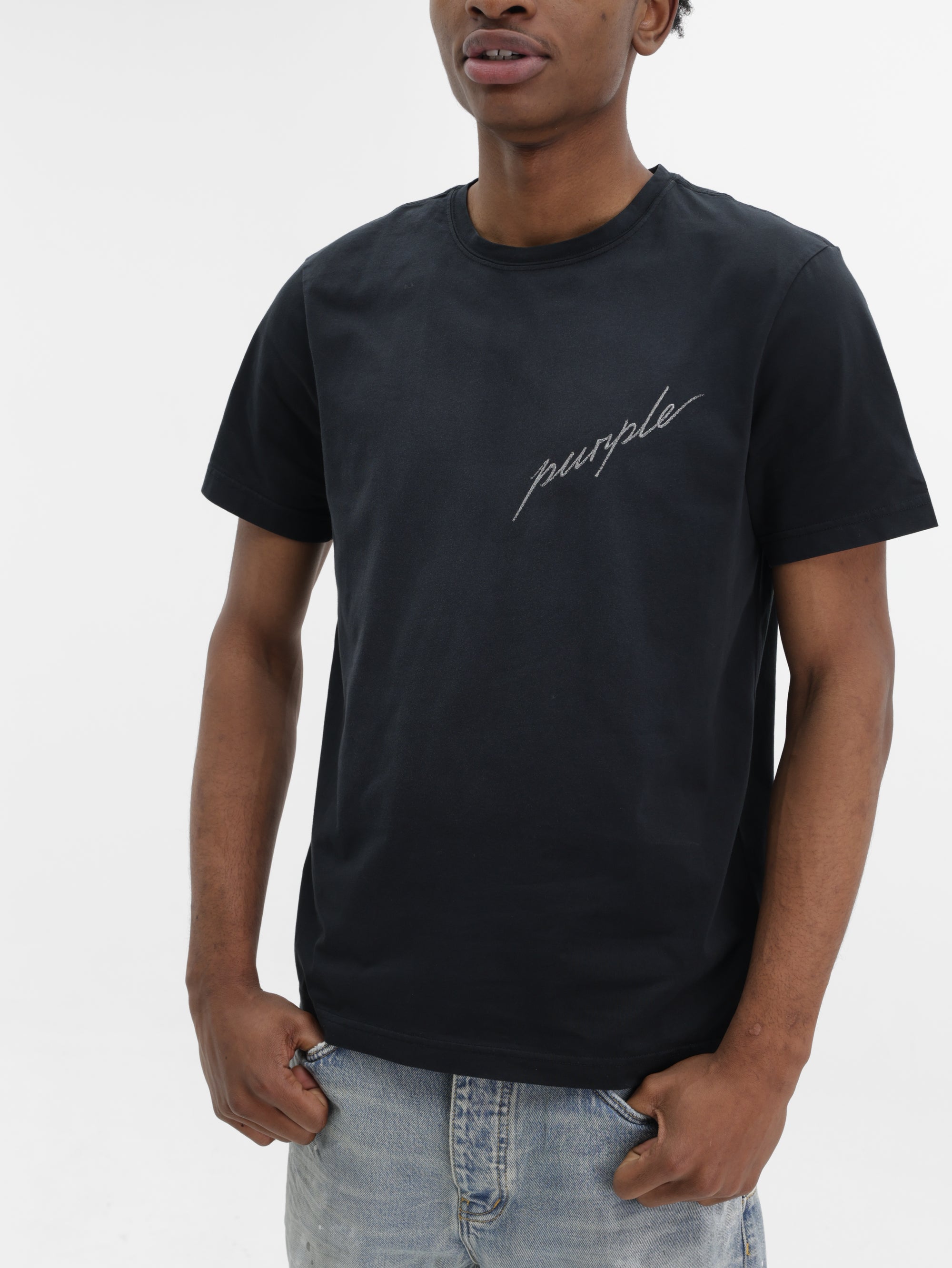 Purple T-Shirt Clean  Black