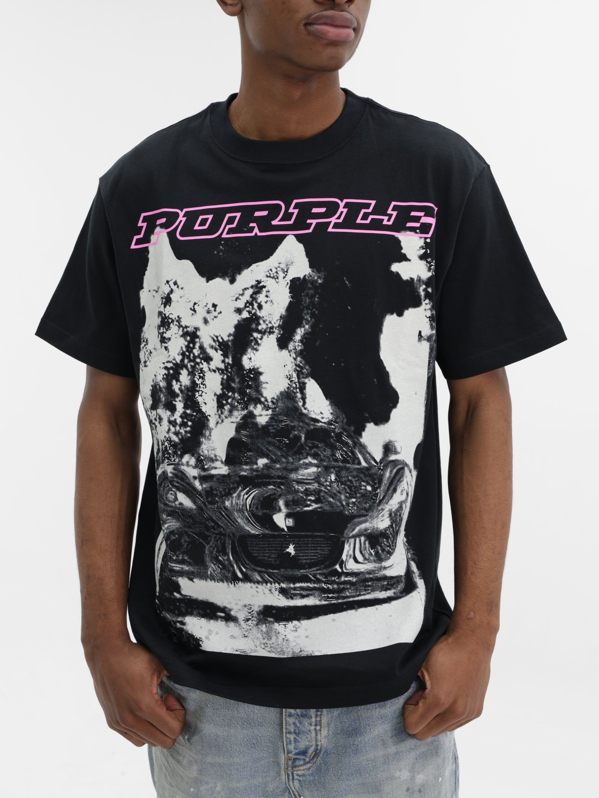 Purple T-Shirt Hwt  Black