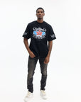 Casablanca T-Shirt Blades Print Oversized Black