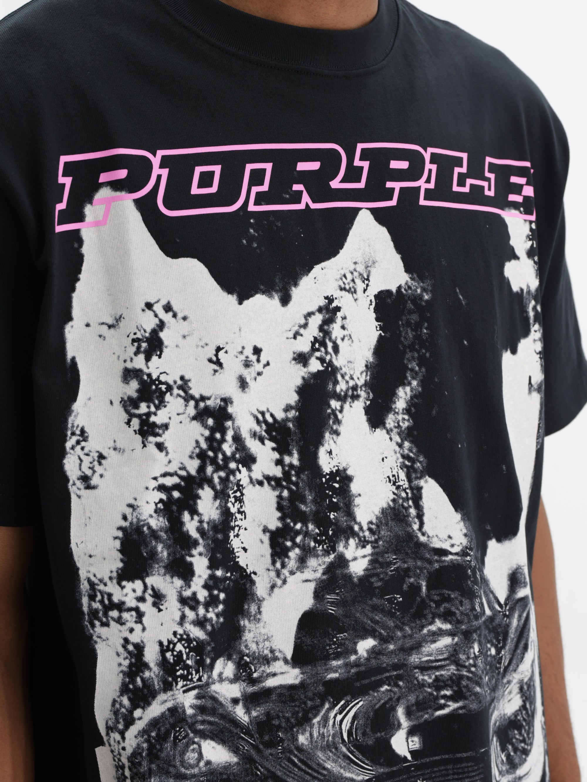 Purple T-Shirt Hwt  Black