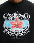 Casablanca T-Shirt Blades Print Oversized Black