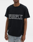 Purple T-Shirt Textured Inside Out  Black