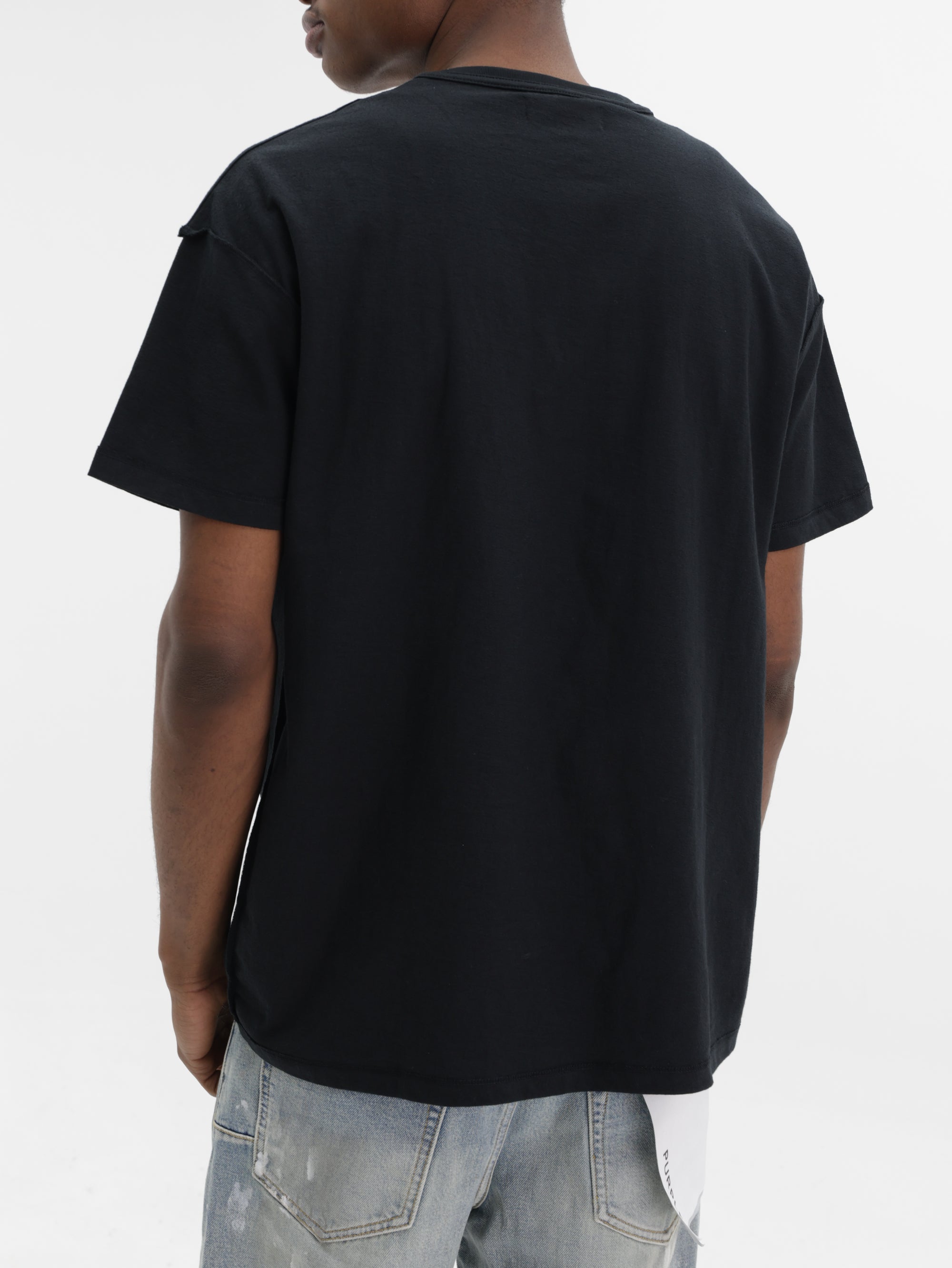 Purple T-Shirt Textured Inside Out  Black