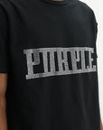 Purple T-Shirt Textured Inside Out  Black